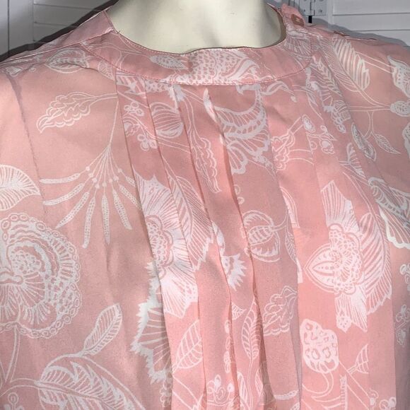 Vintage Pink Sheer Chiffon Pullover Slouchy Blouse Size 18 - Picture 2 of 16